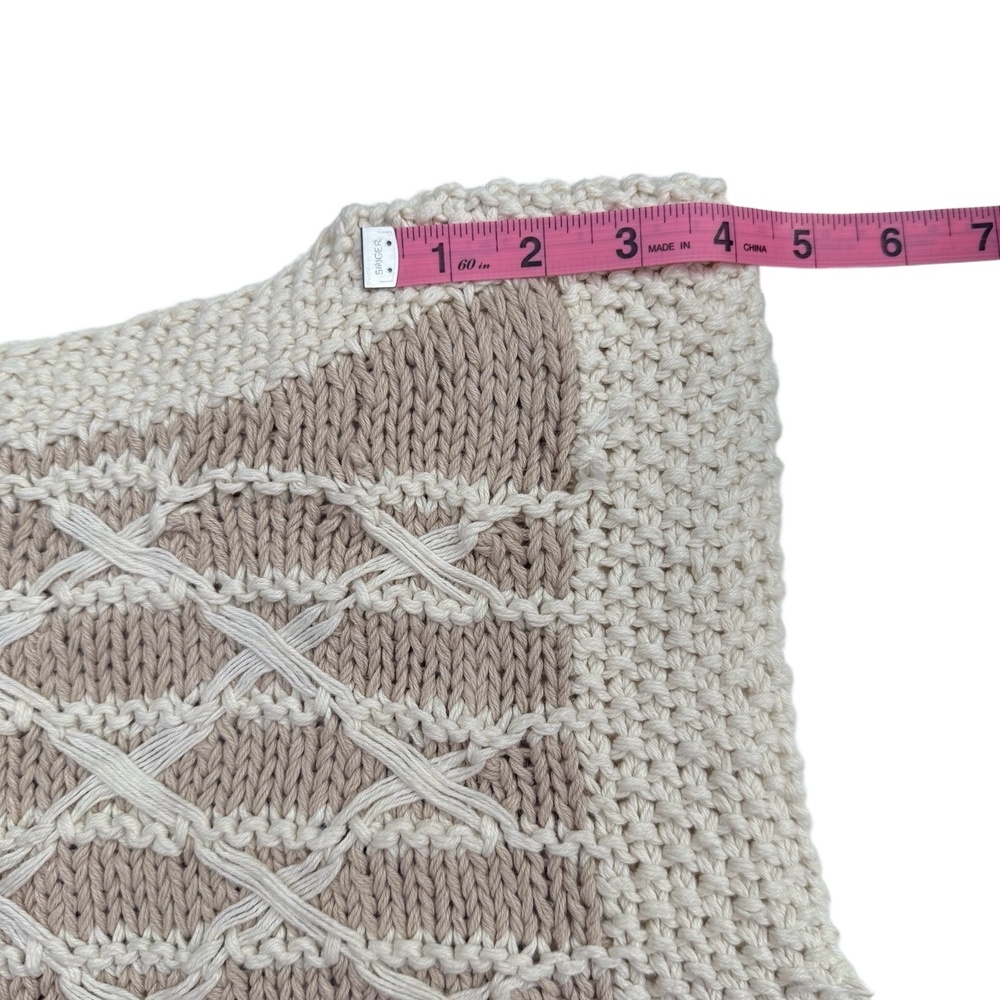 Hand-Knit Linen Cotton Sweater Large Jennifer Reed  Coastal Vintage Style - Picture 6 of 7